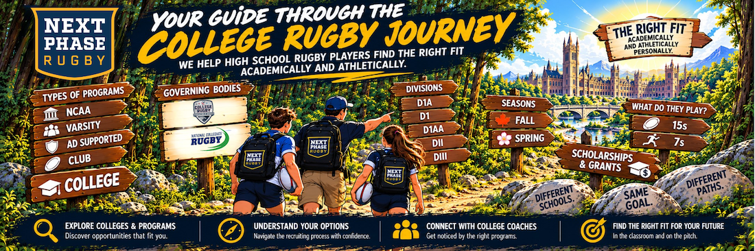 Next Phase Rugby can guide you in your college journey