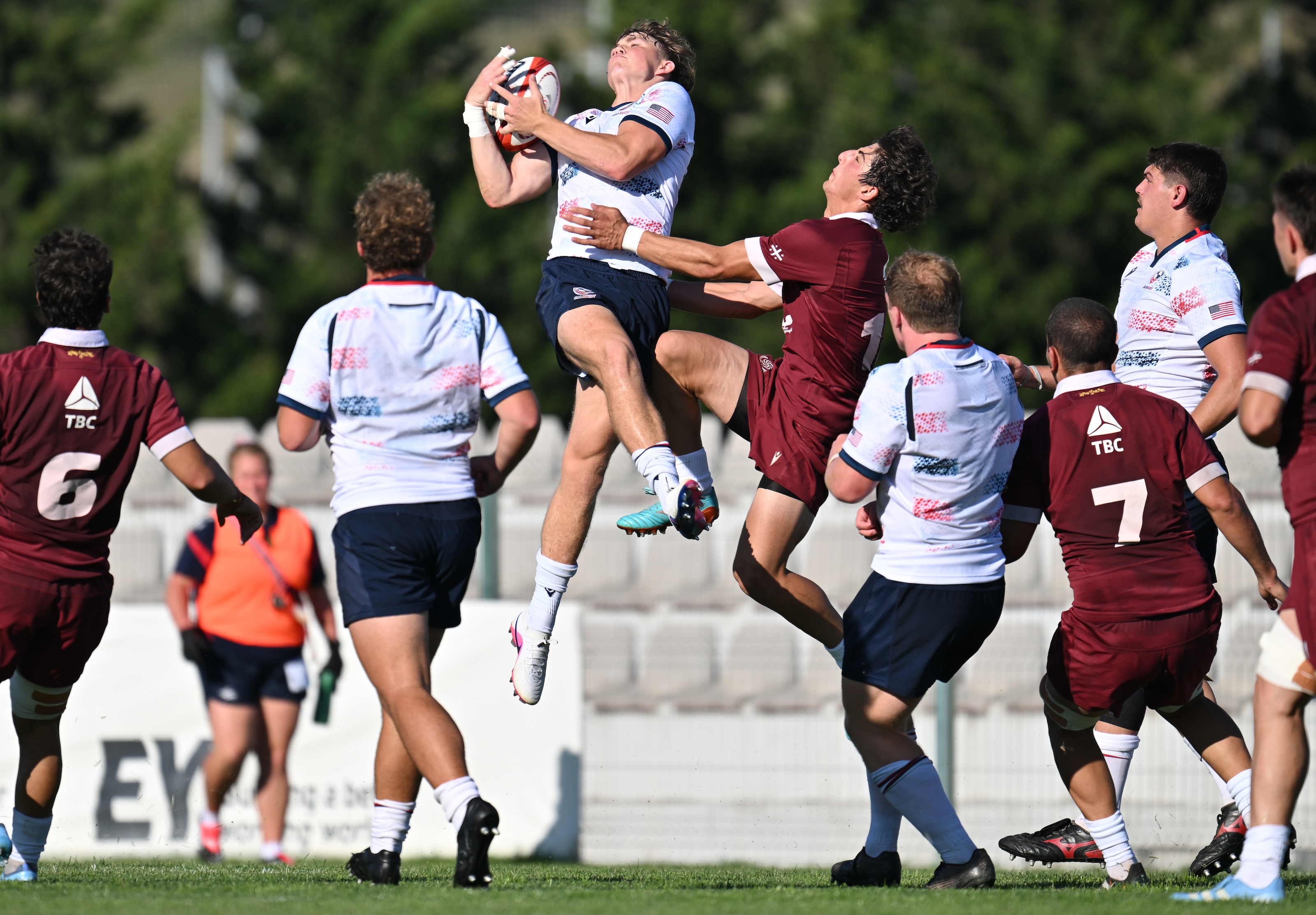 USA U20s scrimmage Georgia U20s in Tbilisi during their buildup to the 2026 JWC. Photo Levan Verdzeuli.