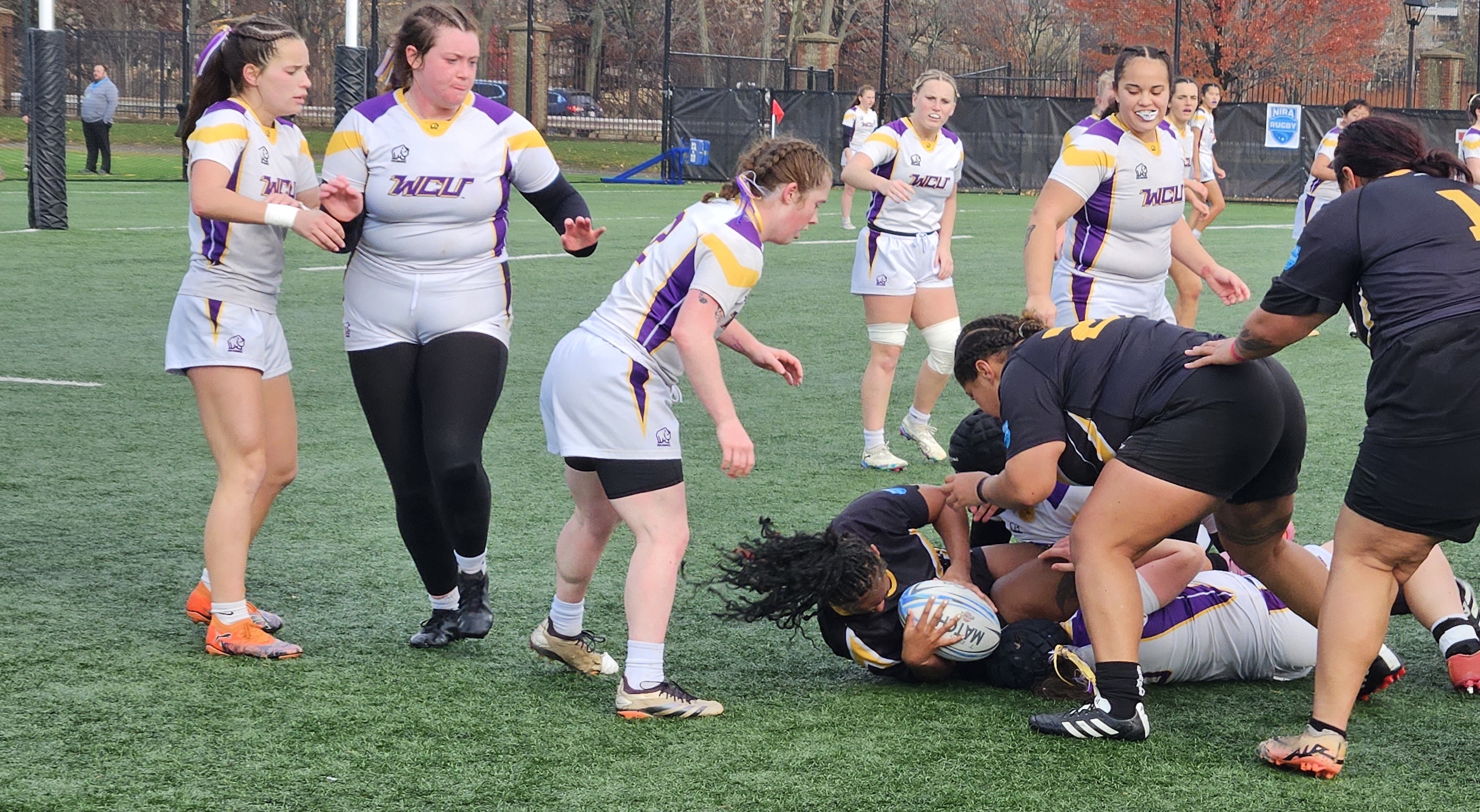 AIC in black vs West Chester in white. Photo Alex Goff.