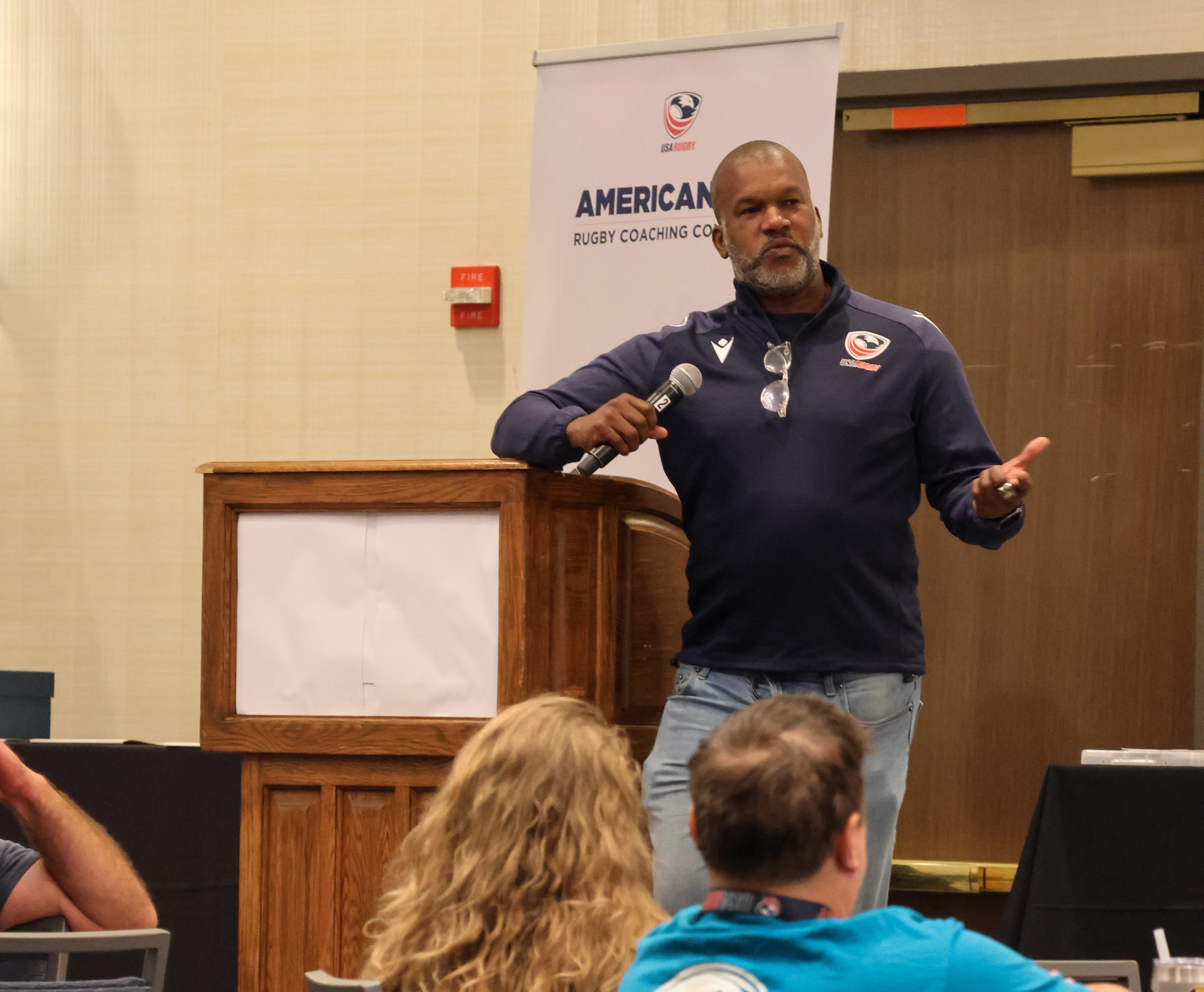 Newly-inducted US Rugby Hall-of-Famer Kevin Battle set up this conference.