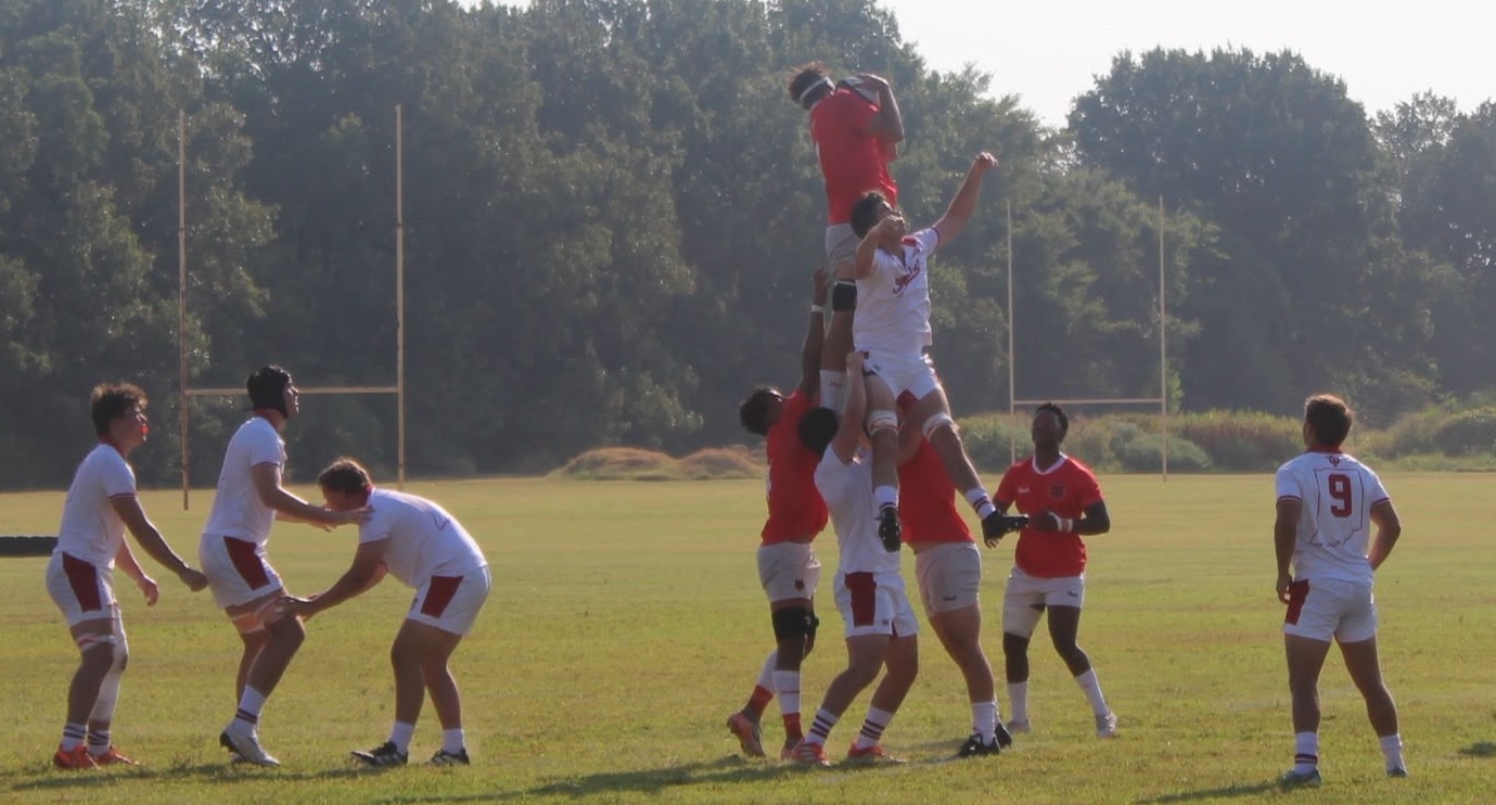 Arkansas State takes a lineout vs Indiana. Photo courtesy @astaterugby.
