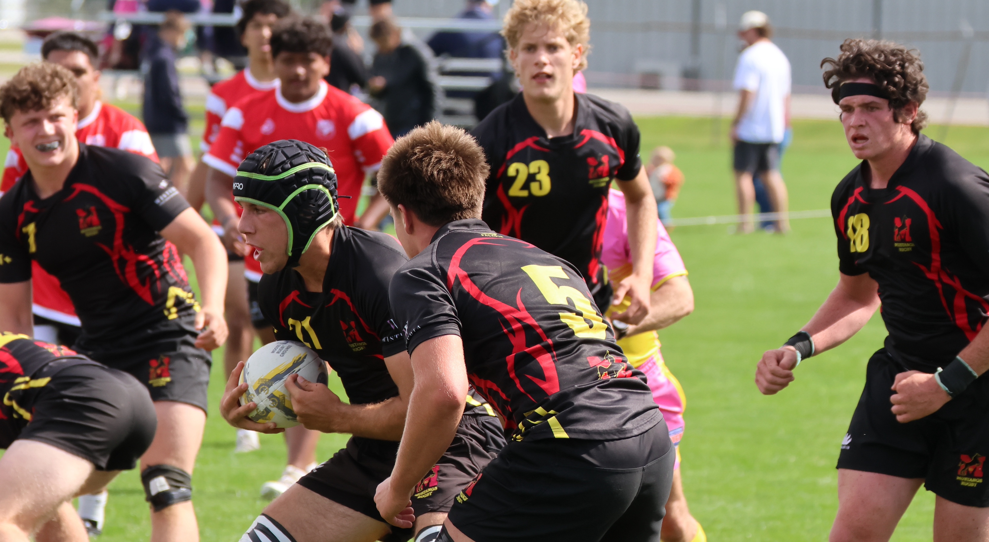 San Diego Mustangs vs LCA in Day 1 of the 2026 HS National Championships. Photo Calder Cahill.