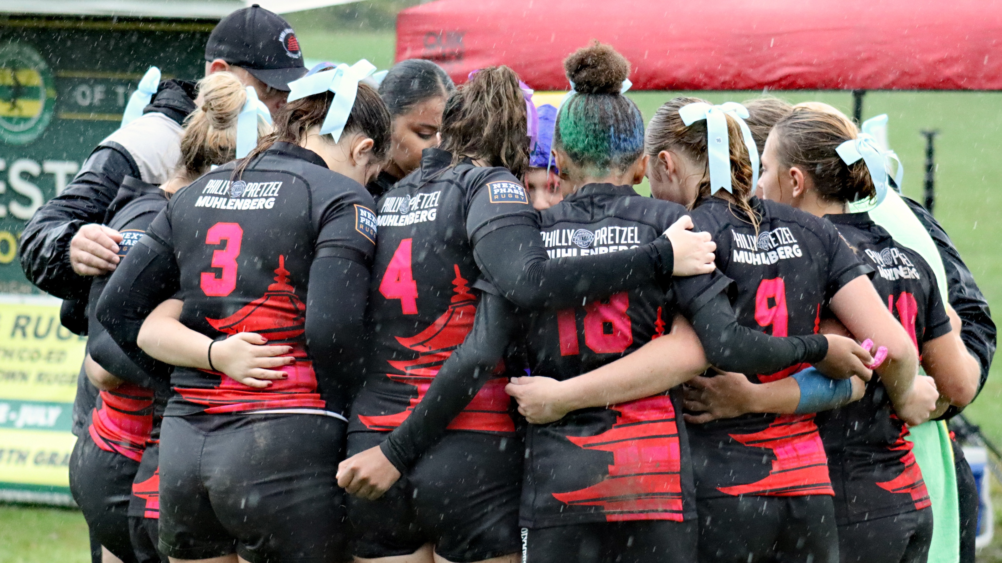 Berks girls huddle up. Deb Kraska photo.