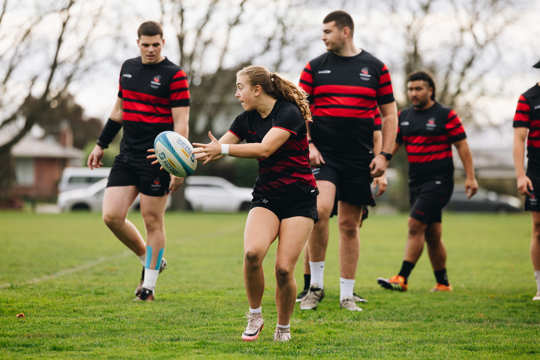 Vivian Studdert going through the paces at the Crusaders Global player residency this past year.