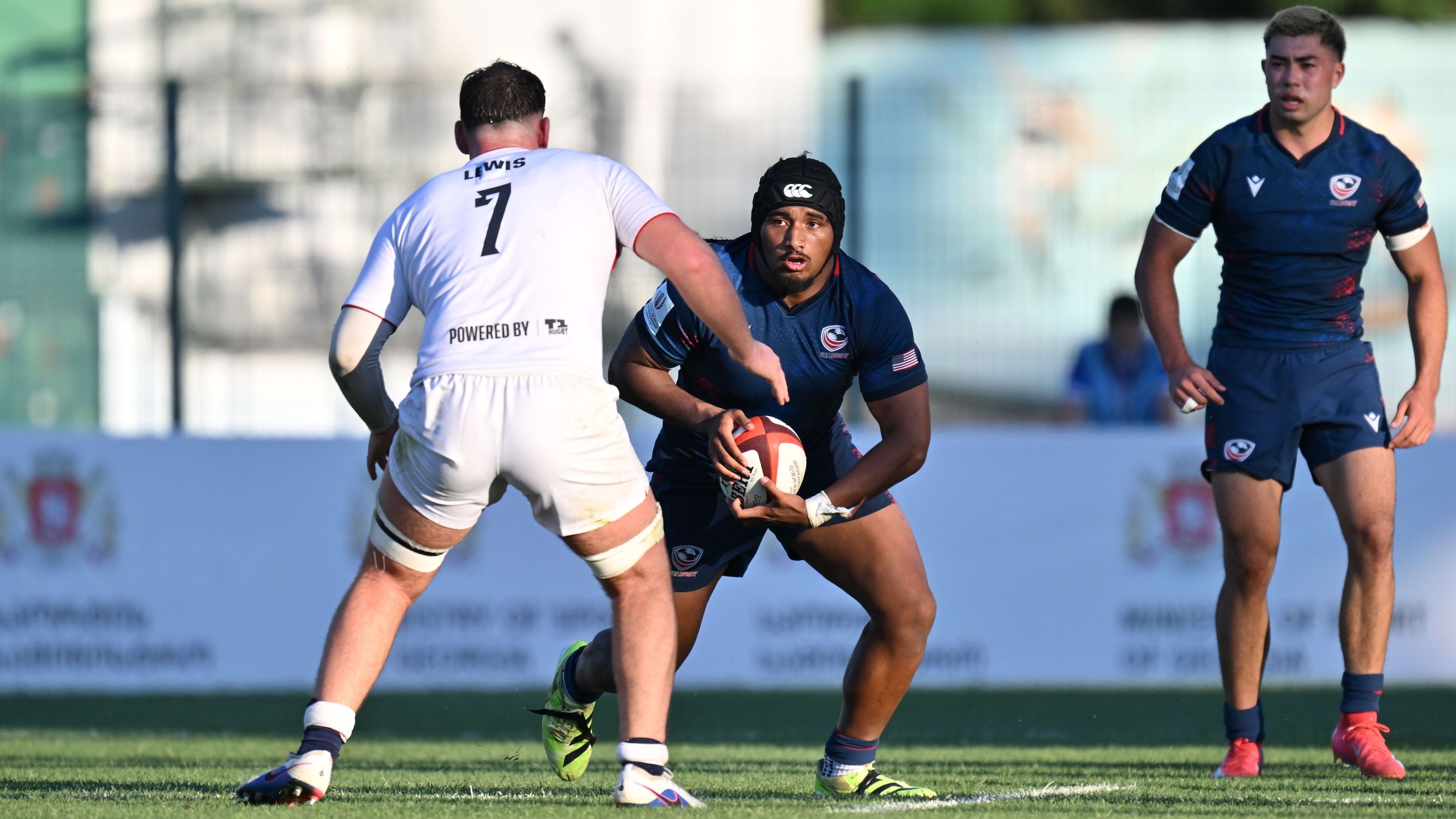 Papa Matelau for USA U20s vs England U20s at 2026 JWC. Photo Levan Verdzeuli for World Rugby.