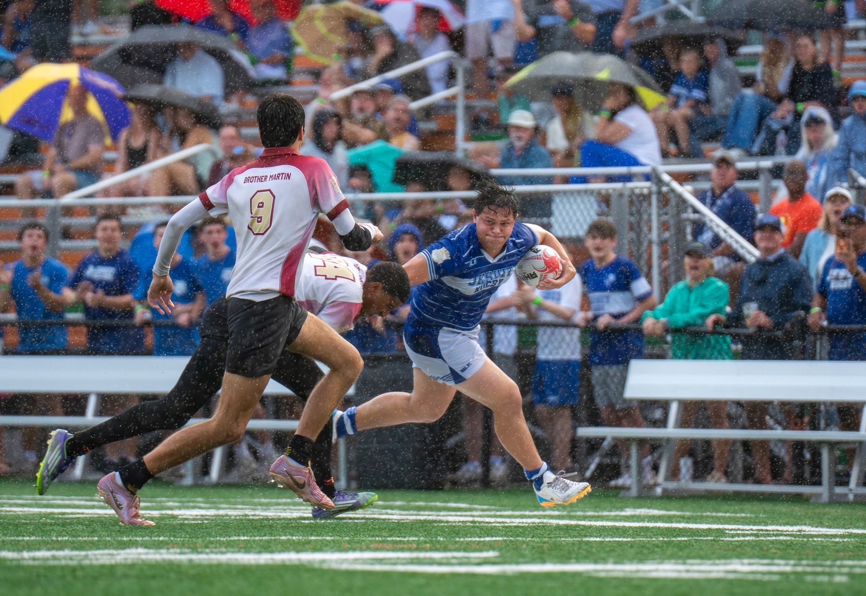 4 tries from Jesuit NOLA No. 8 Oliver Burgau in the 2026 Louisiana final.