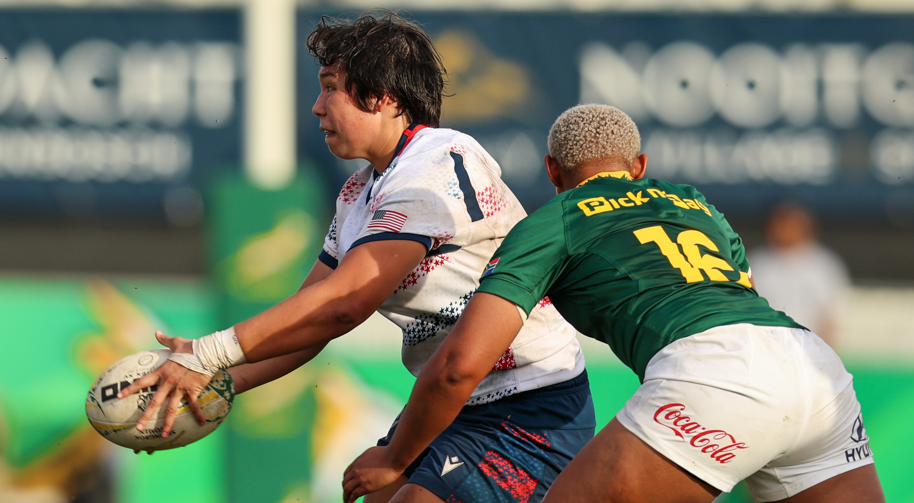 Kash Castro in action for USA U20s. Photo Charmaine Sander.