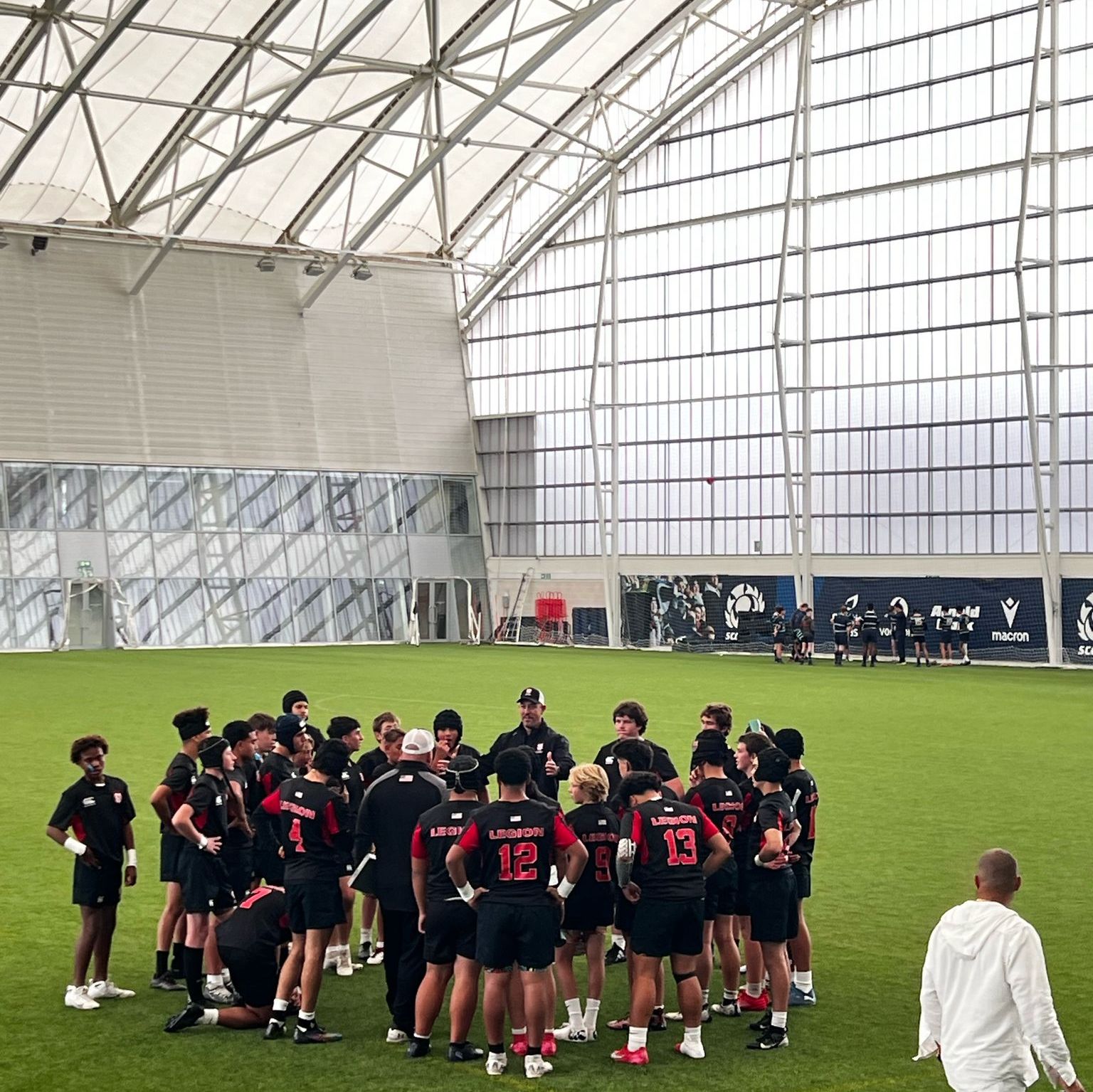 Swanky indoor digs for the U14s.