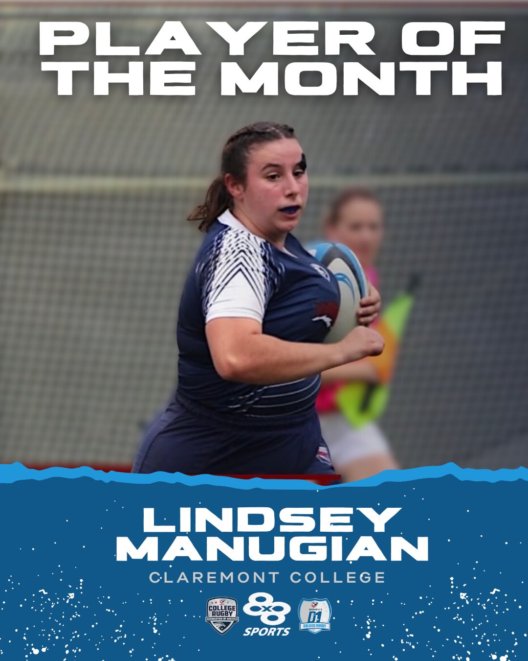 Lindsey Manugian Claremont Colleges. 8x8 Sports Player of the Month for January, 2026.