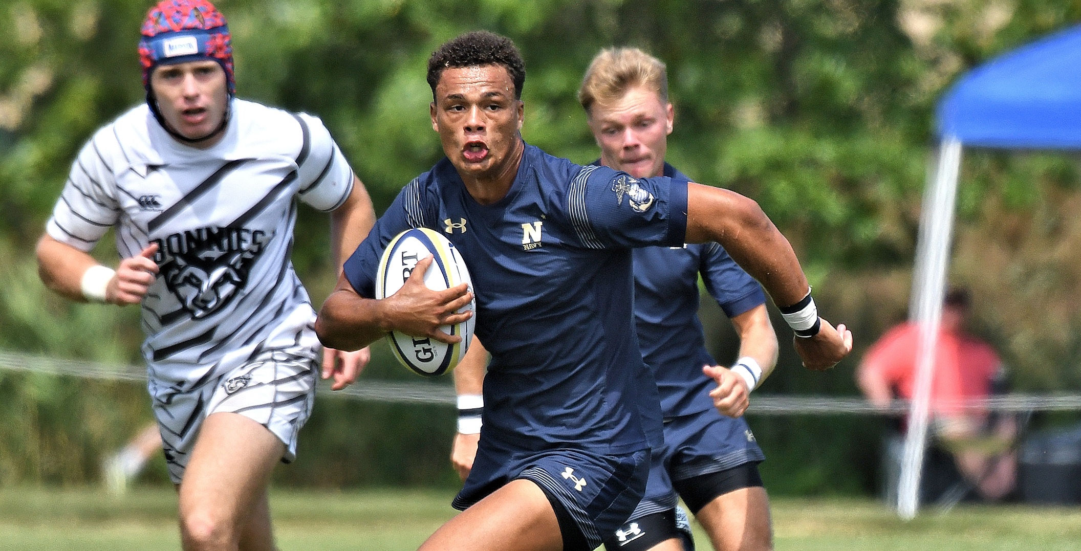 Navy opened it up early vs St. Bonaventure. Photo David Hughes.