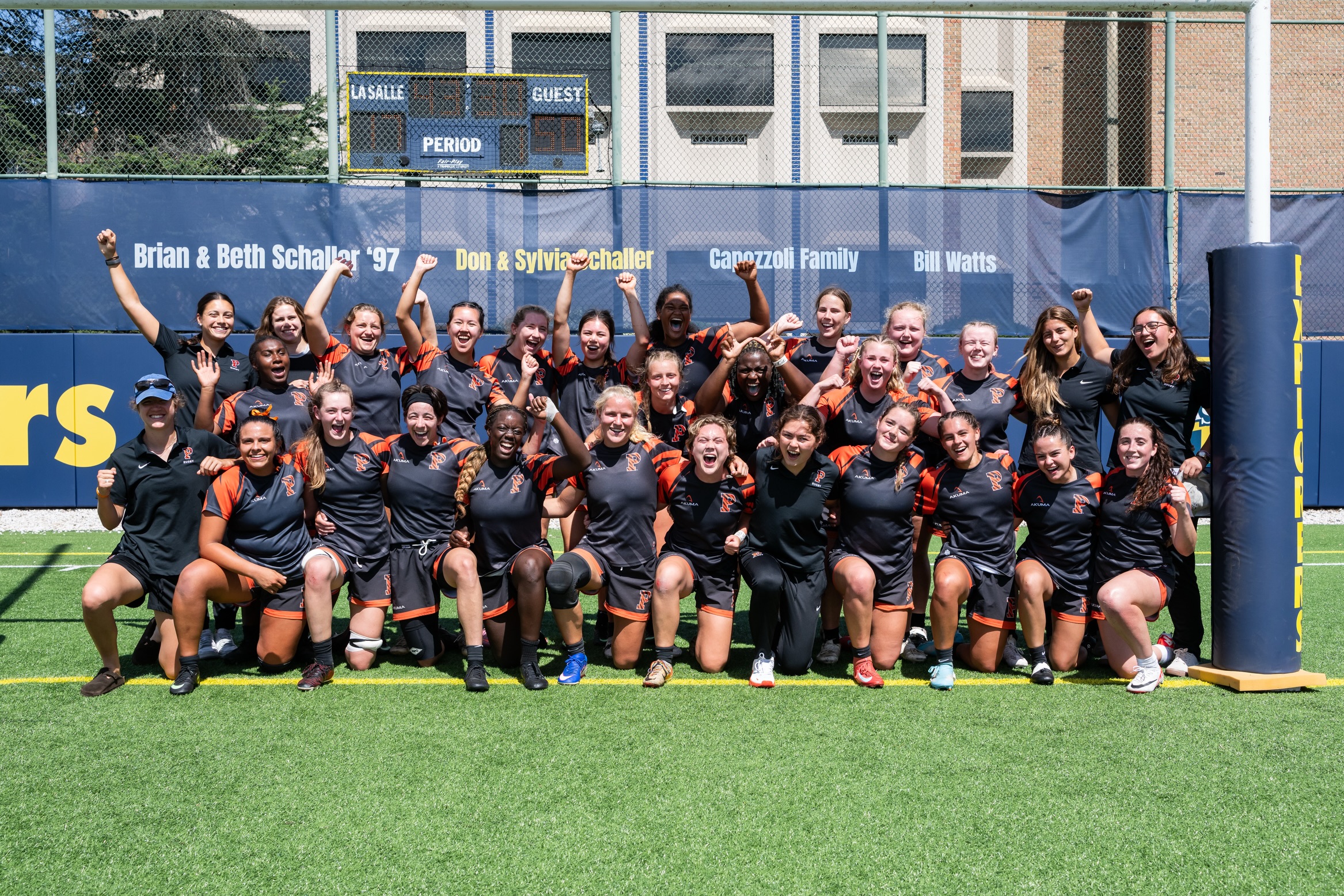 Princeton women celebrate.