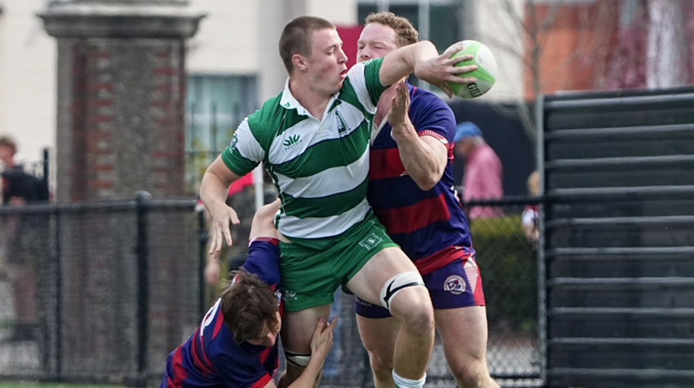 Dartmouth's Richard Wofford offloads.