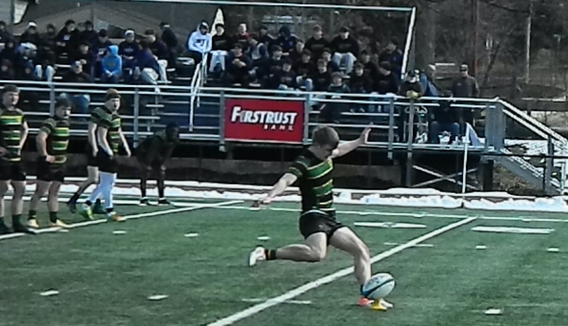 Jackson Reilly kicks a penalty for Doylestown vs Xavier March 1, 2026.