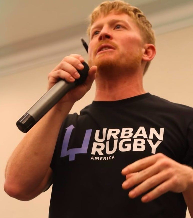 Shane Young speaks to an audience.