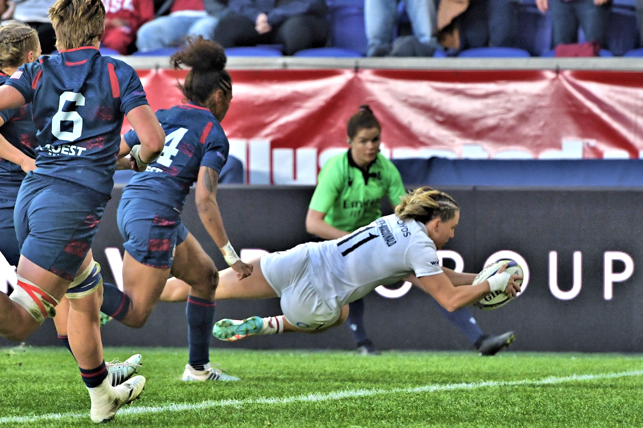 England scores vs USA WNT October 30, 2026 in Harrison, NJ. 
