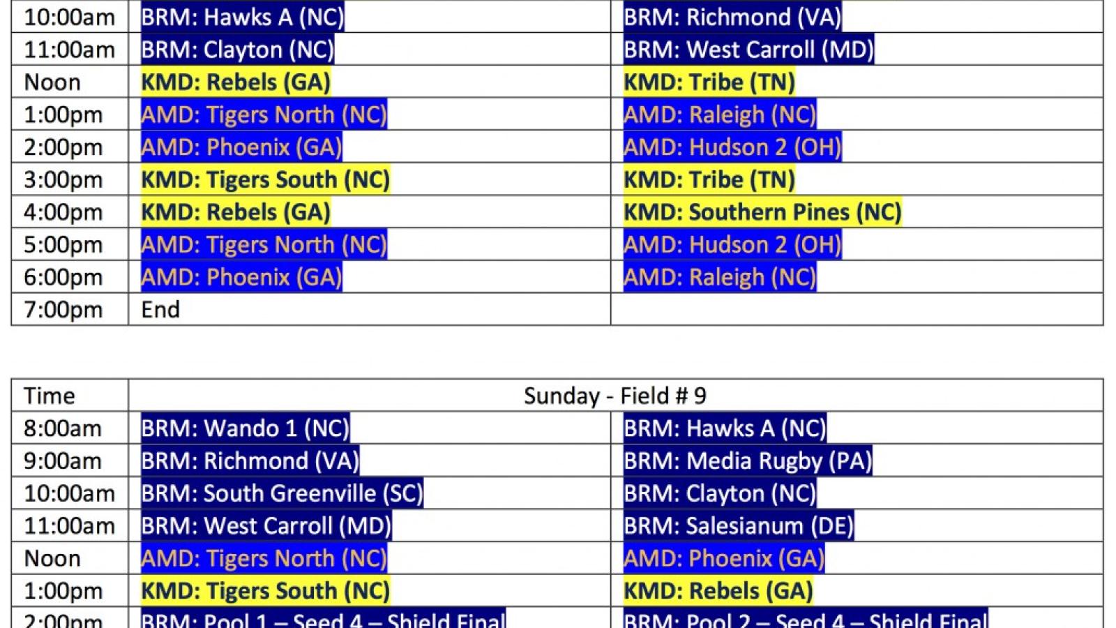 2020 ruggerfest schedule 2