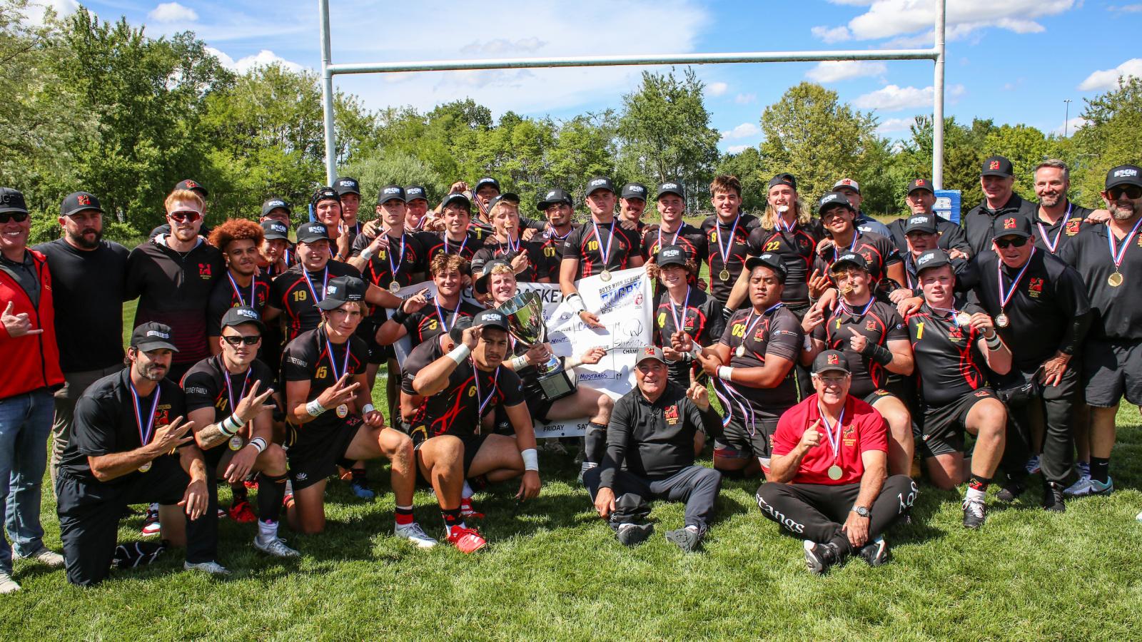 San Diego Mustangs vs Charlotte Cardinals in the 2025 Boys HS Club Final. Photo Griff Hastings.