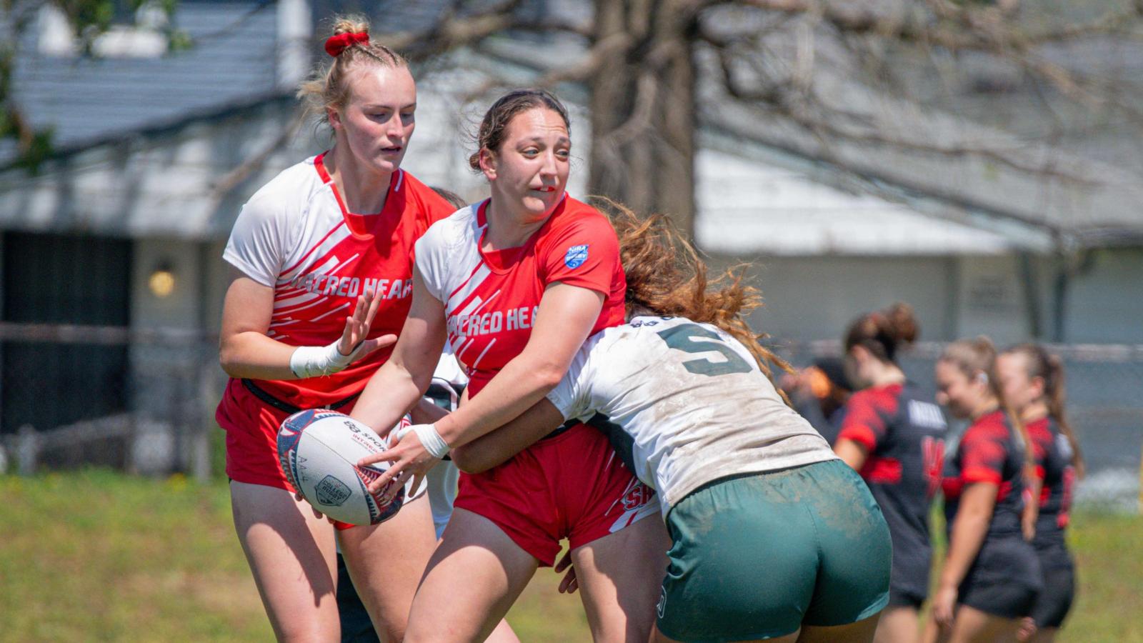 Action from the 2026 CRAA Women's Premier 7s. Photo by Calder Cahill.