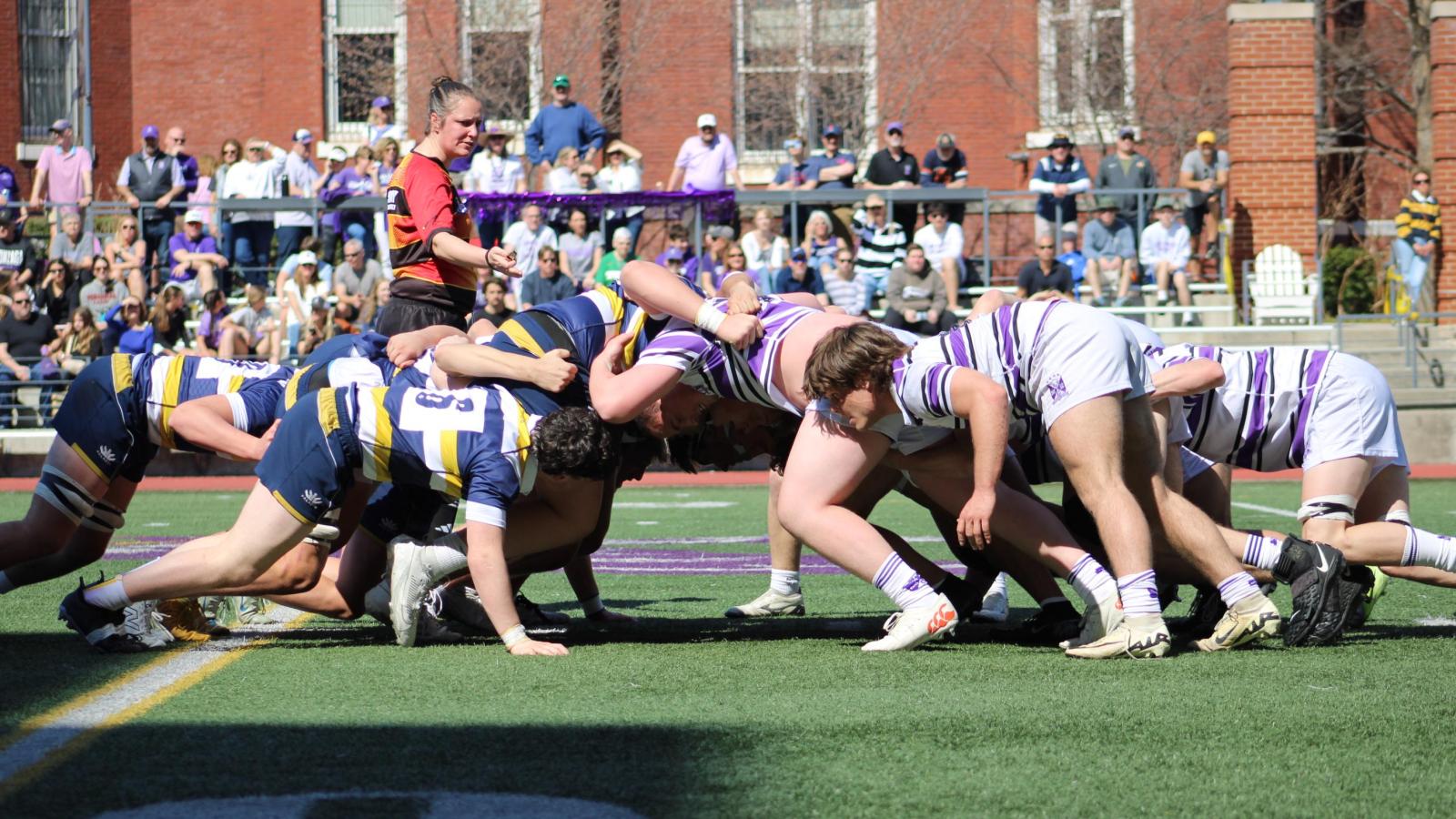 Scrum time. Photo Alex Goff.