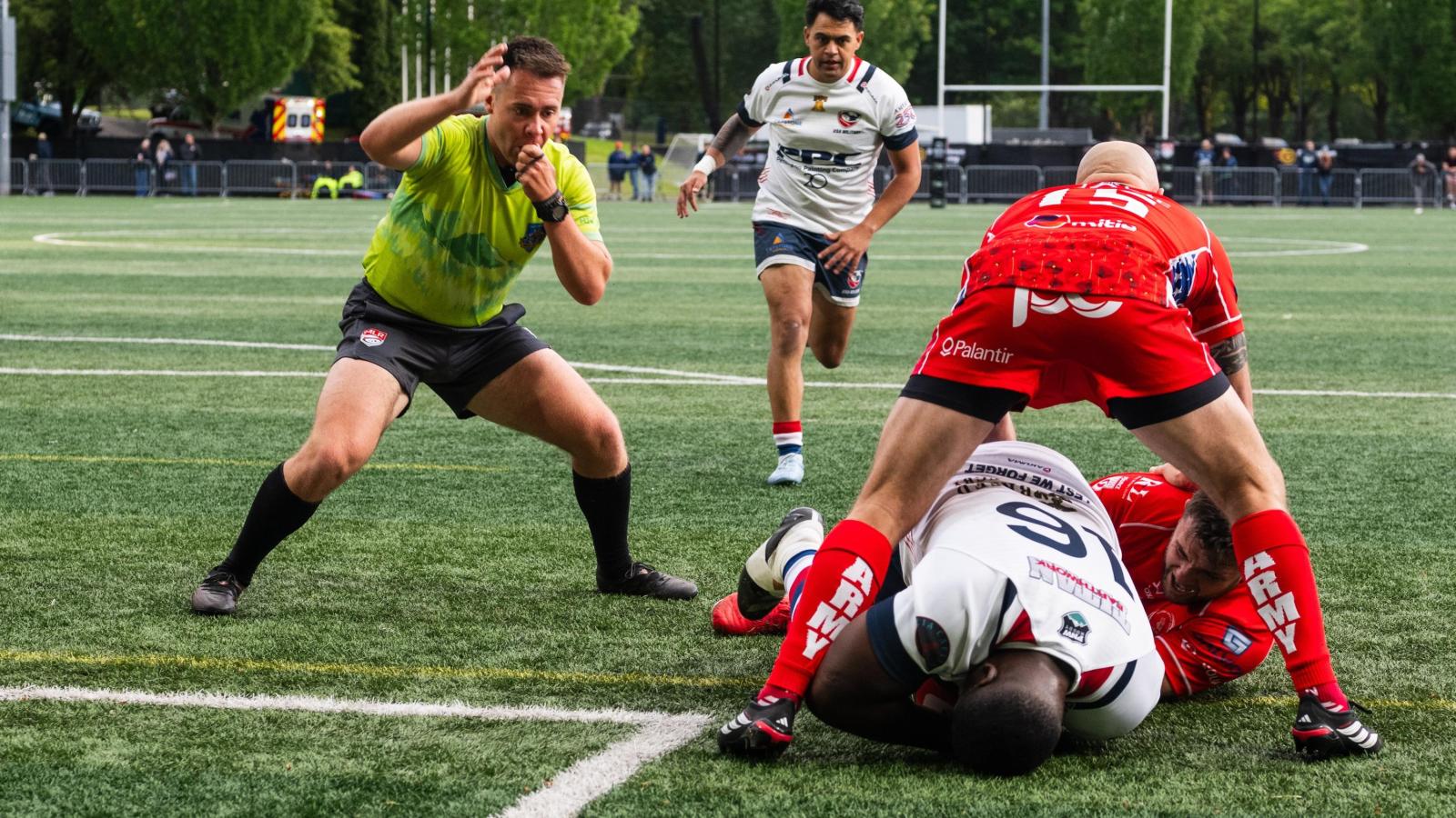 USA Military vs British Army, Seattle 2026. Photo by Punkus.