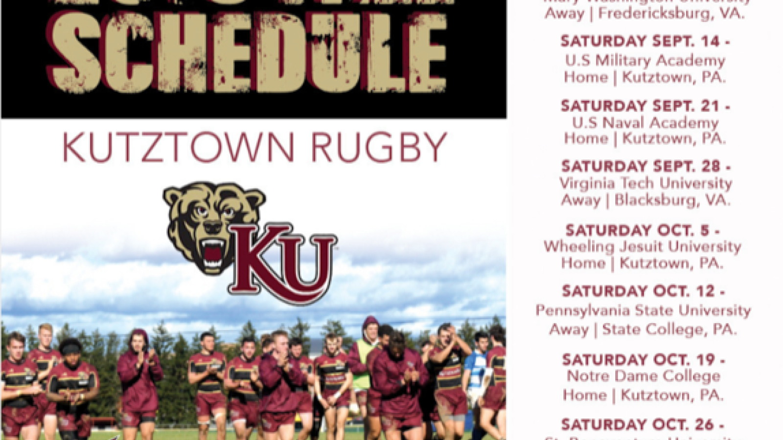 fall schedule