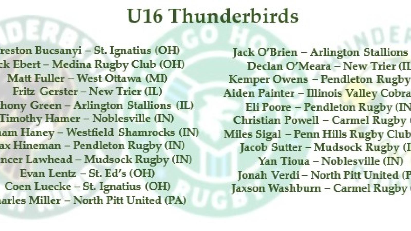 midwest thunderbirds u16s