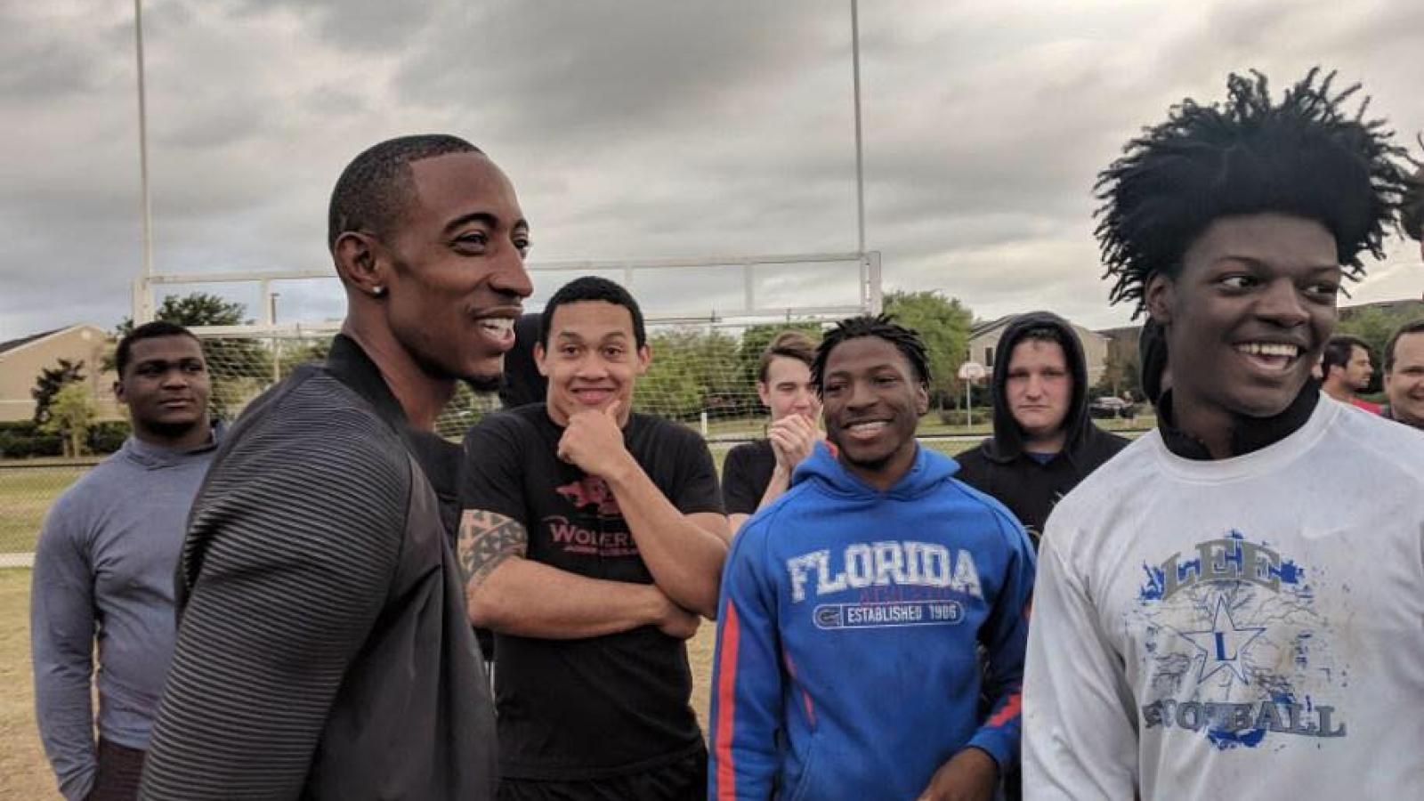 perry bakers at wolverines practice