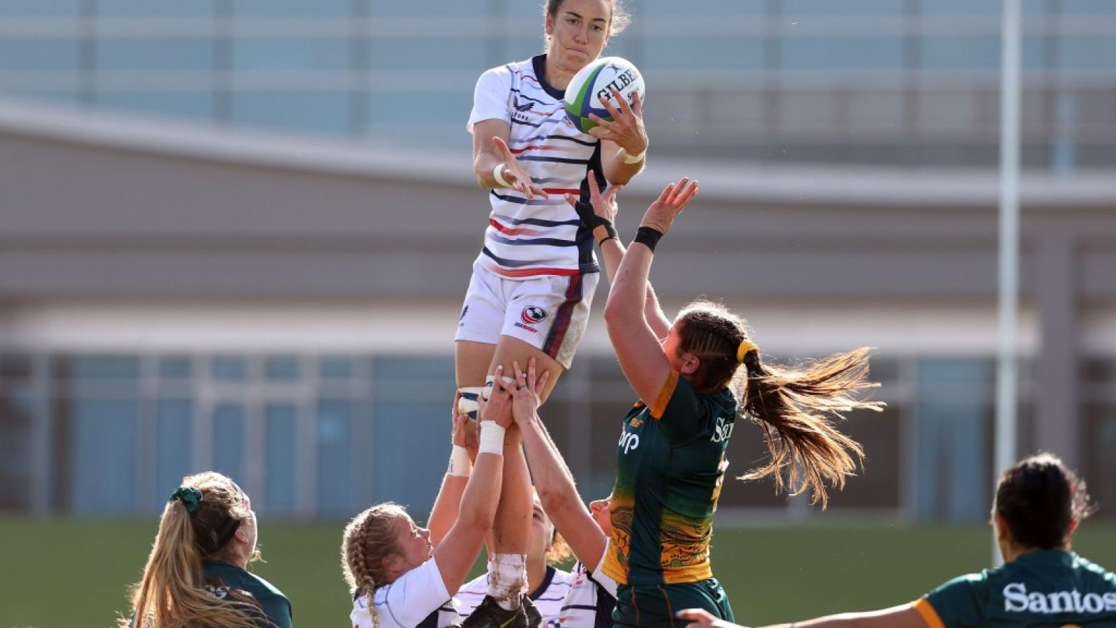 usa v australia   2022 pacific four series 3 fiona goodall   world rugbyworld rugby via getty images