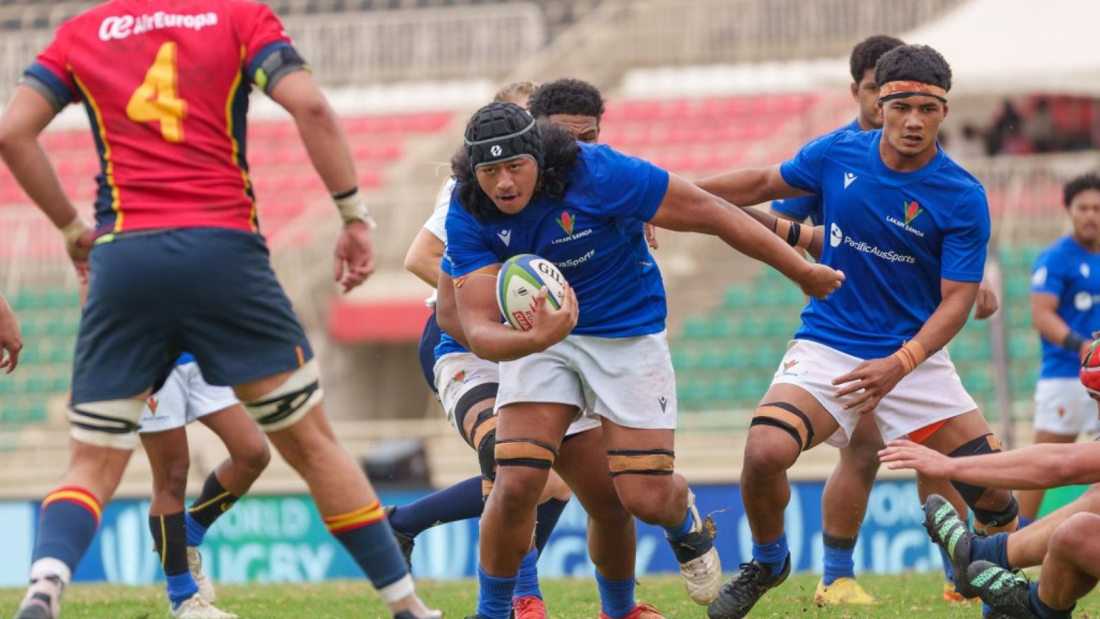 world rugby u20 trophy pool b   spain v samoa antony munge world rugby