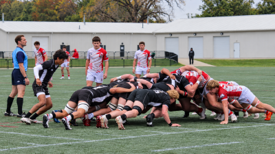 Lindenwood vs Ohio State scrum 2026. Photo Lucas Menacho 