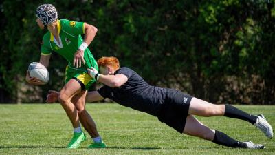 Oregon vs Iowa State at the 2026 CRAA D1AA 7s. Photo Matthew Dalton.