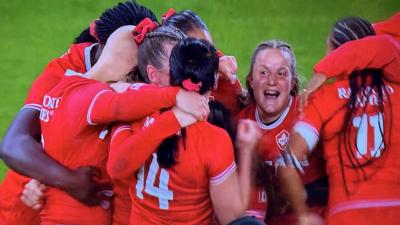 Canada women celebrate. photo Tara Flanagan.