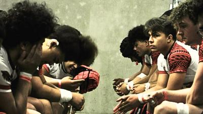 Cavemen in the locker room. Photo Ezekiel Mataalii-Solomona.
