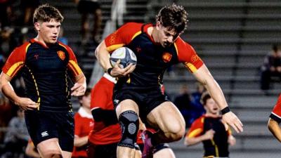 Celina's Boaz Schappaugh charges ahead.