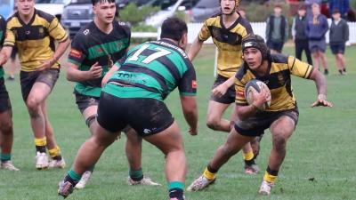Isaiah Lolesio-Pua playing for New Brighton in Christchurch, New Zealand.