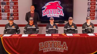 Loyola DOR Ryan Fitzgerald with his first five recruits back in October.