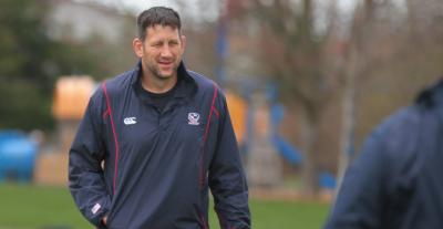 Luke Gross coaching with the USA age-grades.