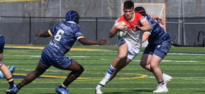 PJ Faul takes the ball up for Bixby.
