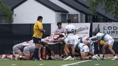 St. Thomas and Strake scrum.