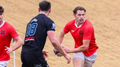 Warrick Day assesses his options for Arkansas State vs Mount St. Mary's in the CRAA Fall Classic. Photo Calder Cahill.
