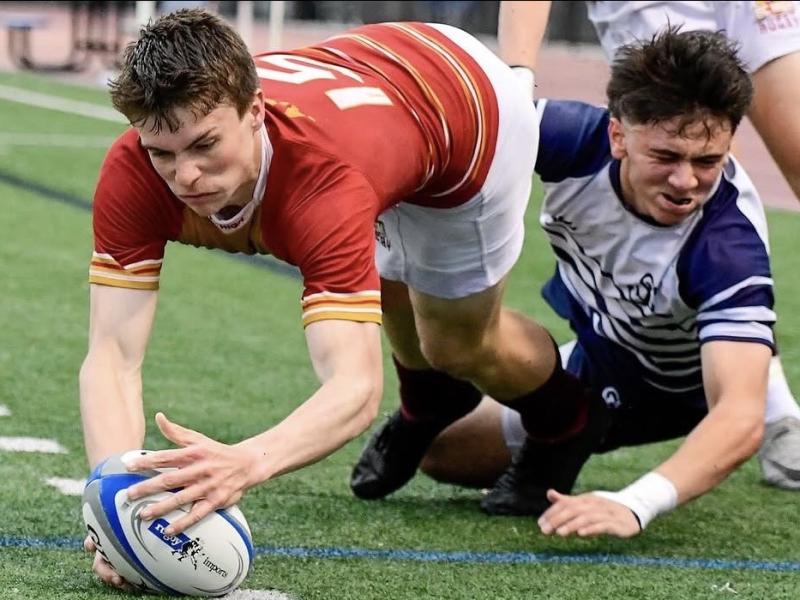 BC High scores against St. John's Prep. Photo Mike Connors.