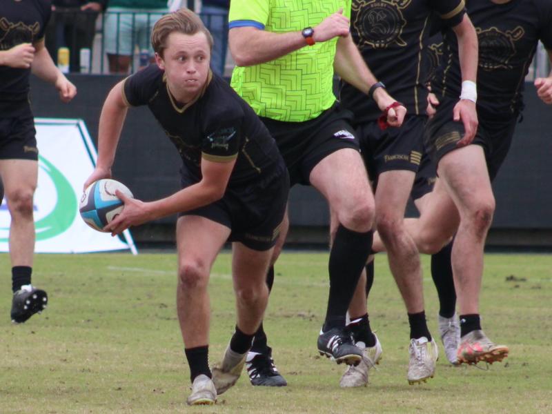 Joe Moleski starts the attack for Franciscan in the 2025 D3 final. Photo Alex Goff
