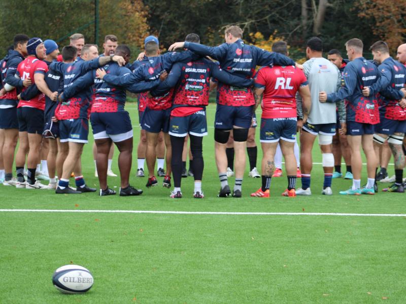 USA Military players huddle up during training. Photo AJ Townes.