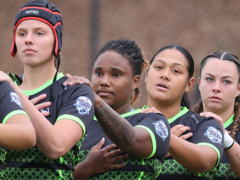 Life players line up for the anthem at the 2025 CRAA Fall Classic. Photo Calder Cahill.