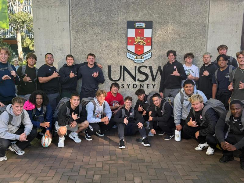 Legion Academy players at University of South Wales.