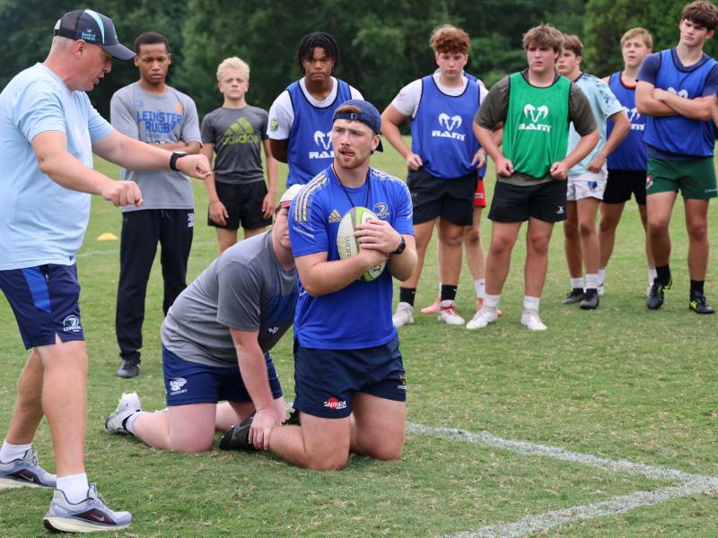 Players learn from Leinster's expert coaching.