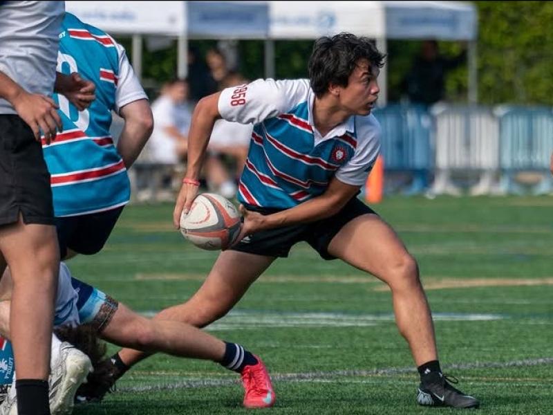 Carson Cabrera sends the ball out for Loyola Marymount.
