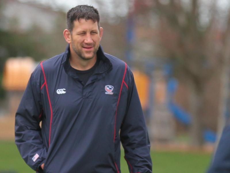 Luke Gross coaching with the USA age-grades.
