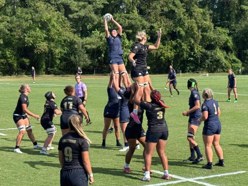 Navy vs Lindenwood Women NIRA. Photo Navy Women Rugby.