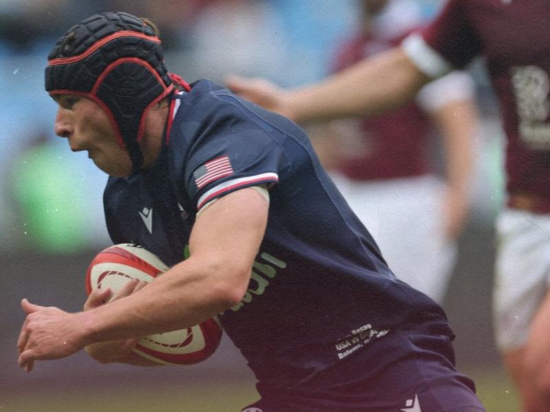 Dom Besag cores for the USA against Georgia.